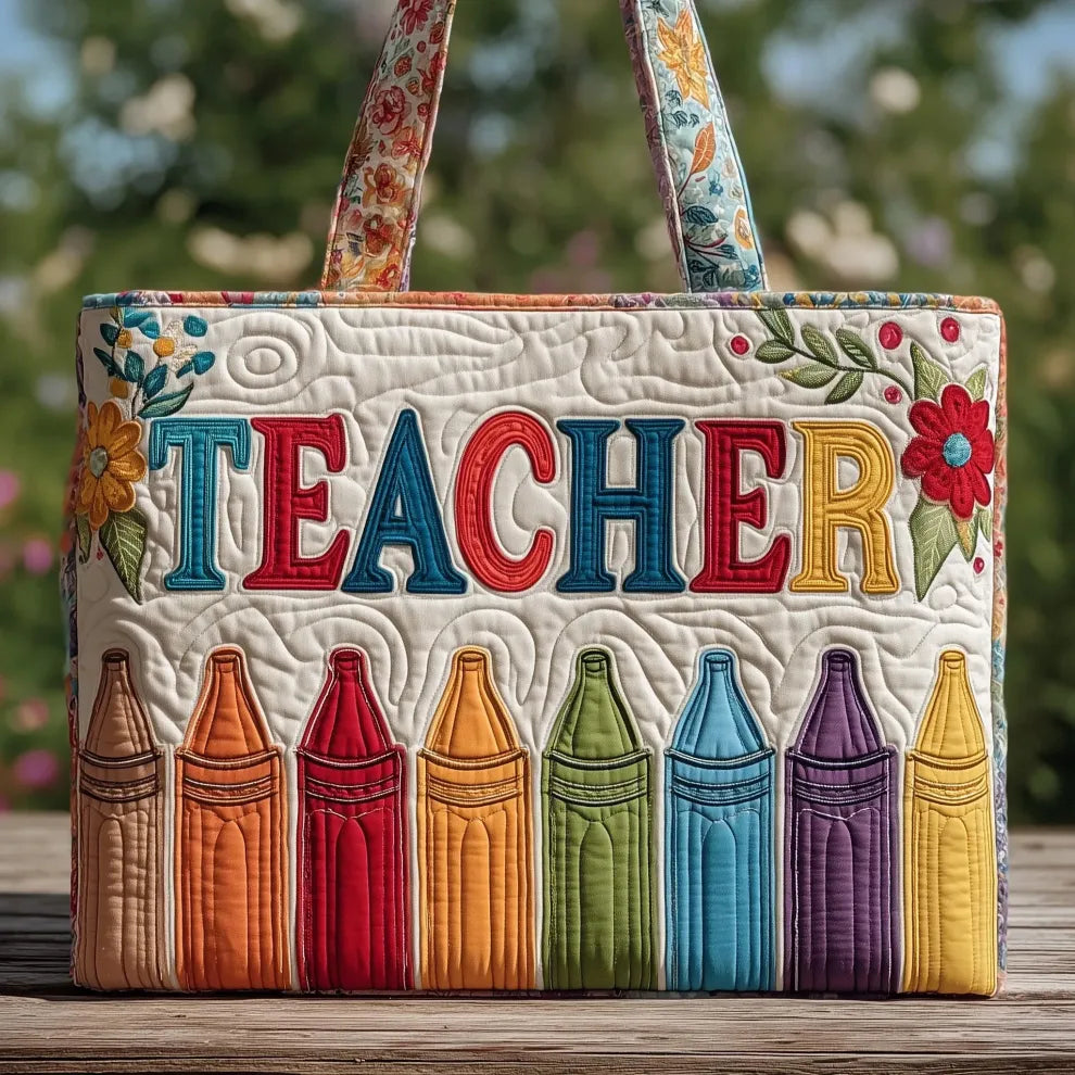 Alegría de Maestra | Bolso Acolchado Artesanal de Uso Diario