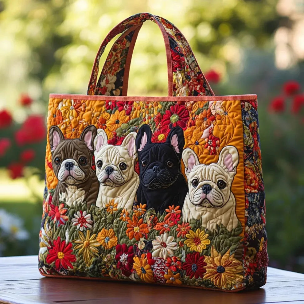 Jardín Frenchie | Bolso Acolchado Artesanal de Uso Diario