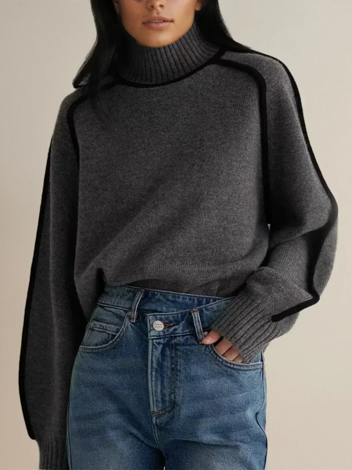 Clarisse | Elegante jersey de cuello alto