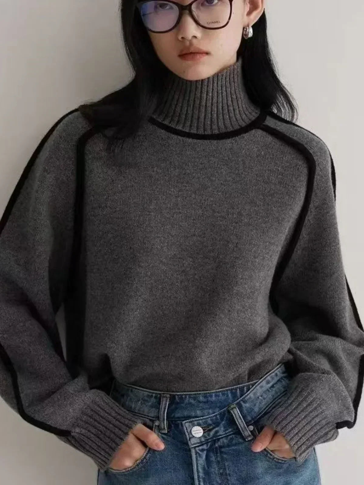 Clarisse | Elegante jersey de cuello alto