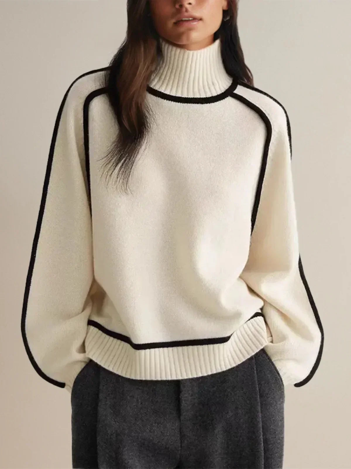 Clarisse | Elegante jersey de cuello alto