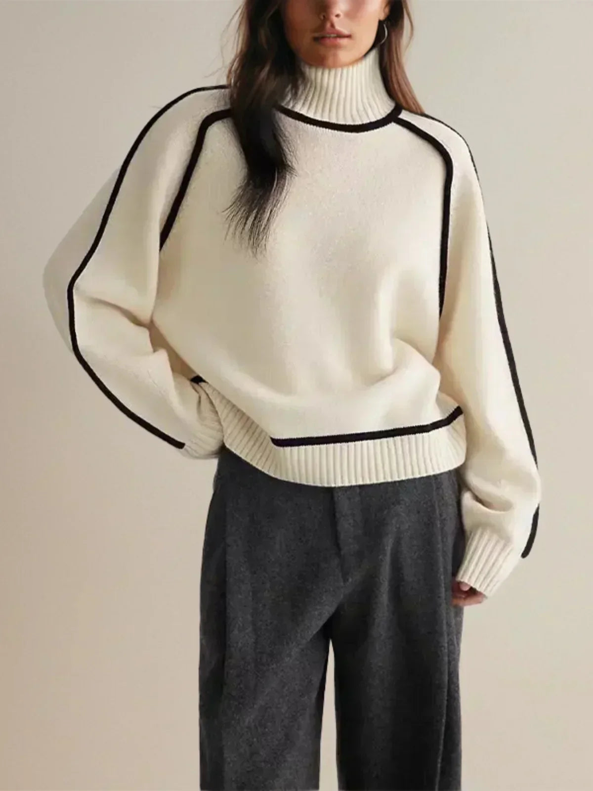 Clarisse | Elegante jersey de cuello alto