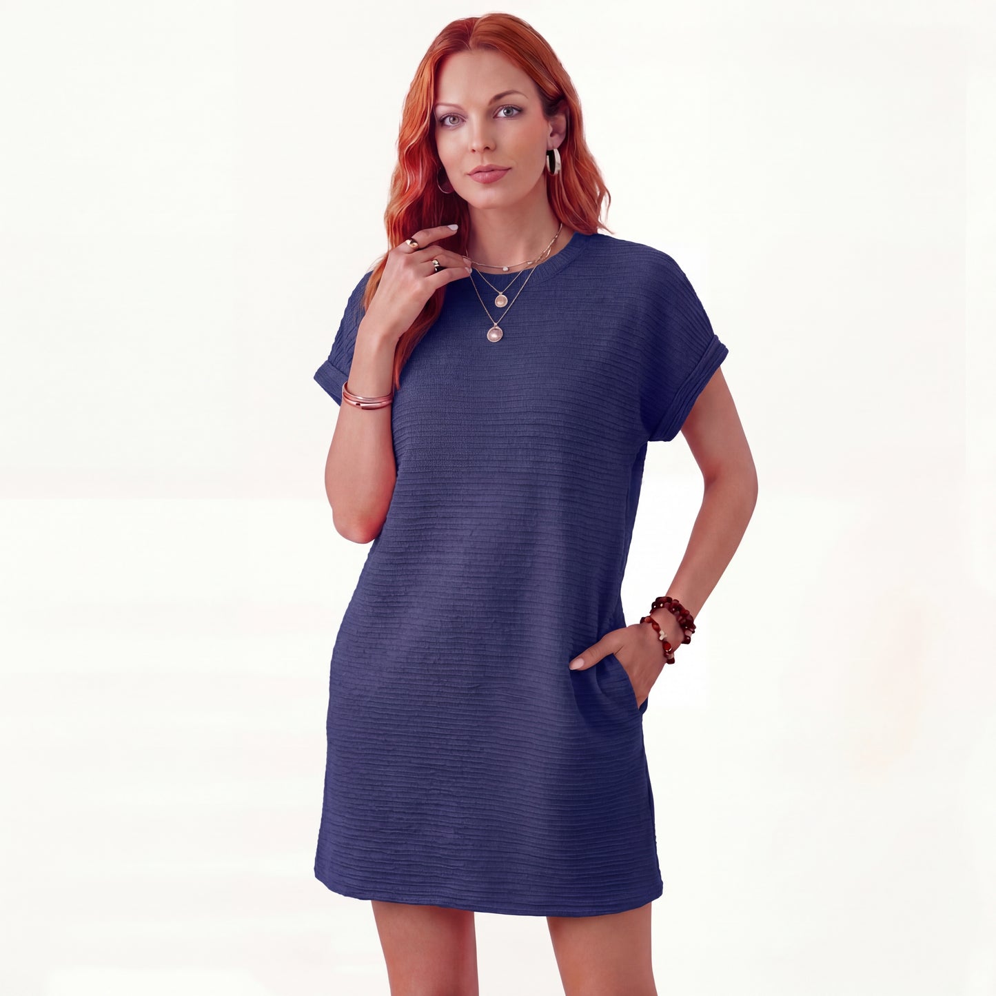 Clara | Vestido Primavera Minimalista Cuello Redondo