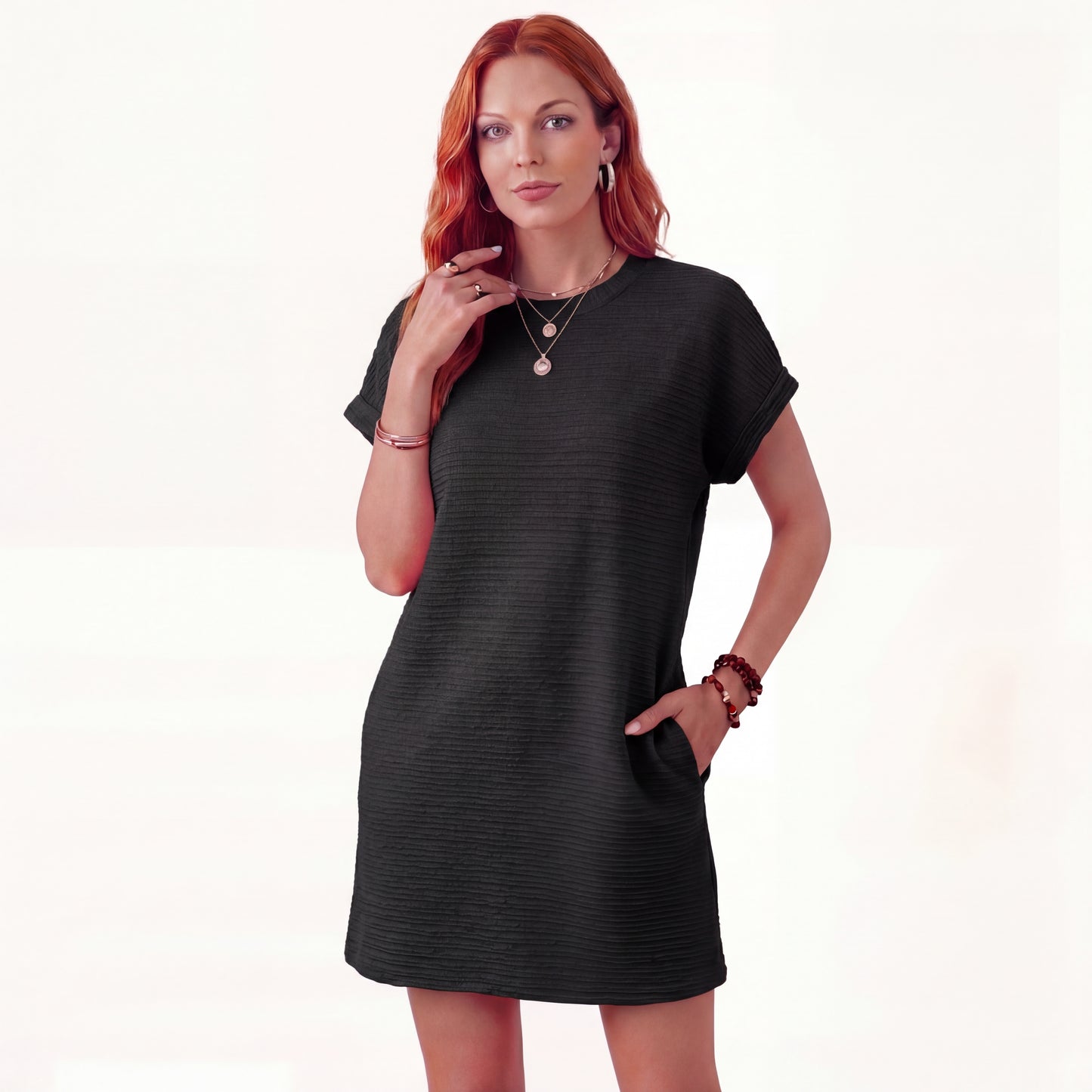Clara | Vestido Primavera Minimalista Cuello Redondo