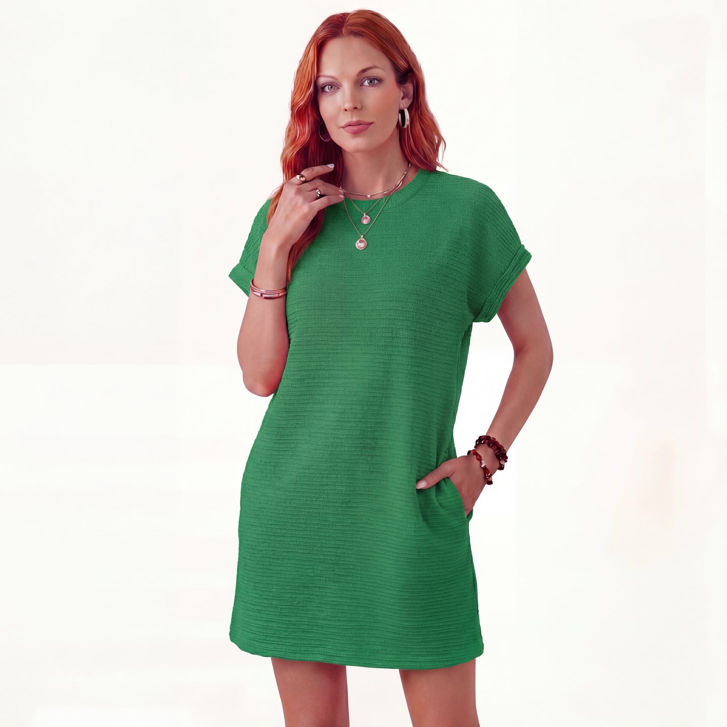 Clara | Vestido Primavera Minimalista Cuello Redondo