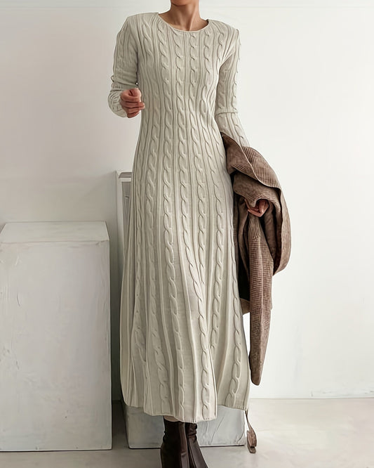Honoria | Vestido largo de punto trenzado