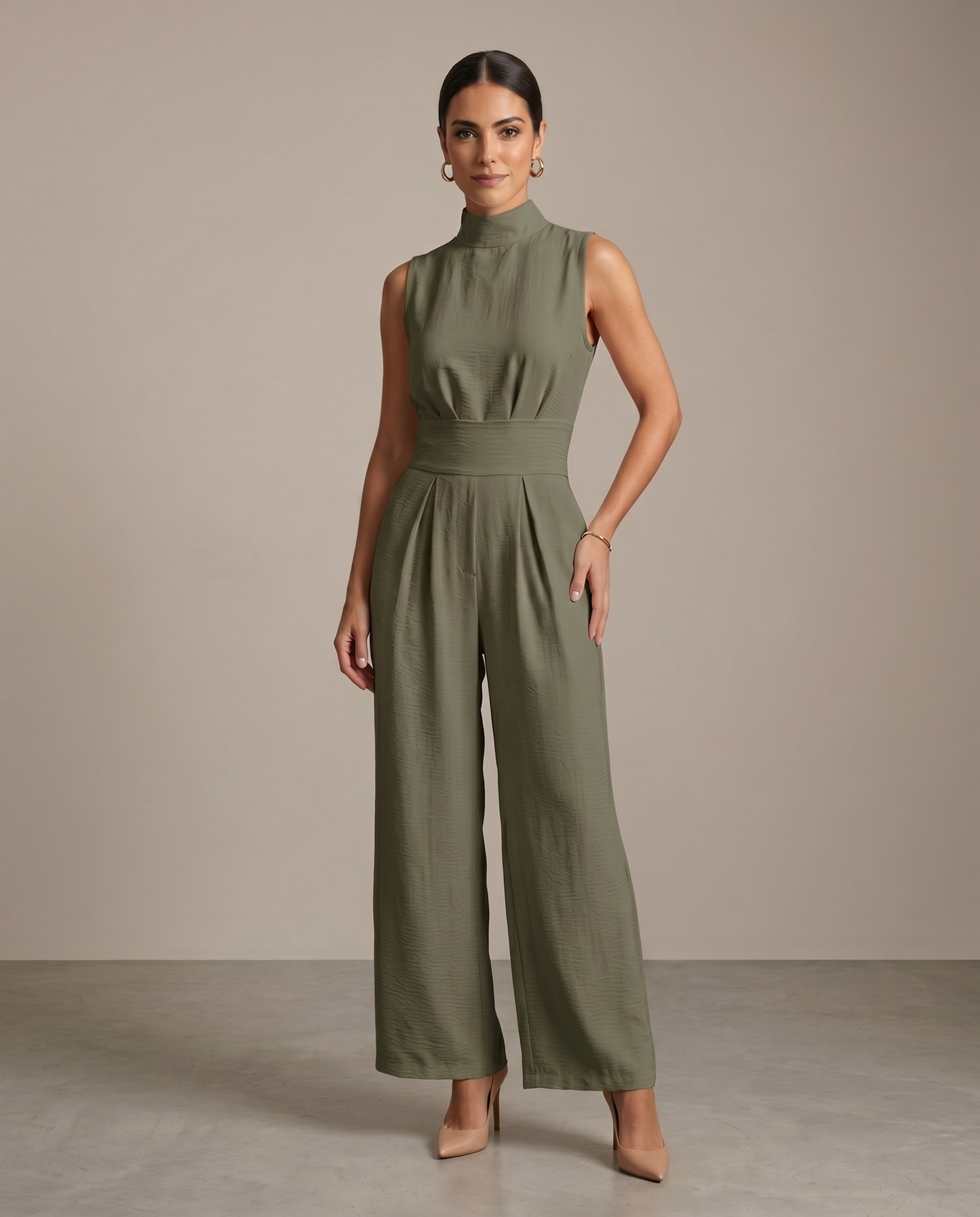 Claudia | Conjunto minimalista de blusa sin mangas
