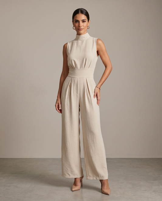 Claudia | Conjunto minimalista de blusa sin mangas