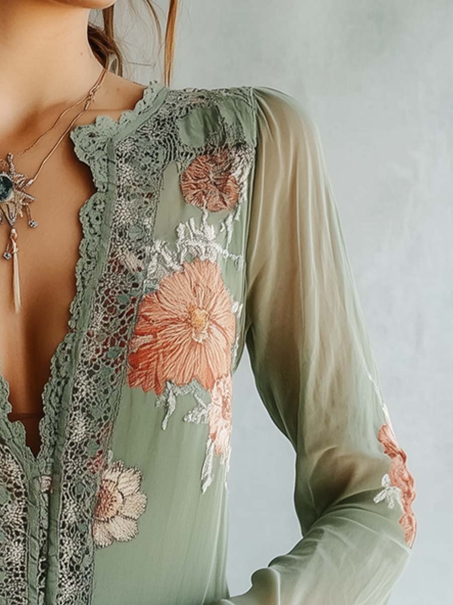 Aurora | Floral Lace Blouse