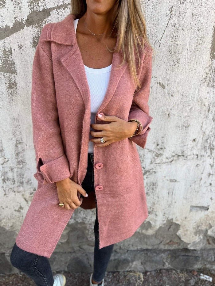 Éloise | Abrigo con cuello de solapa y abrochado con botones