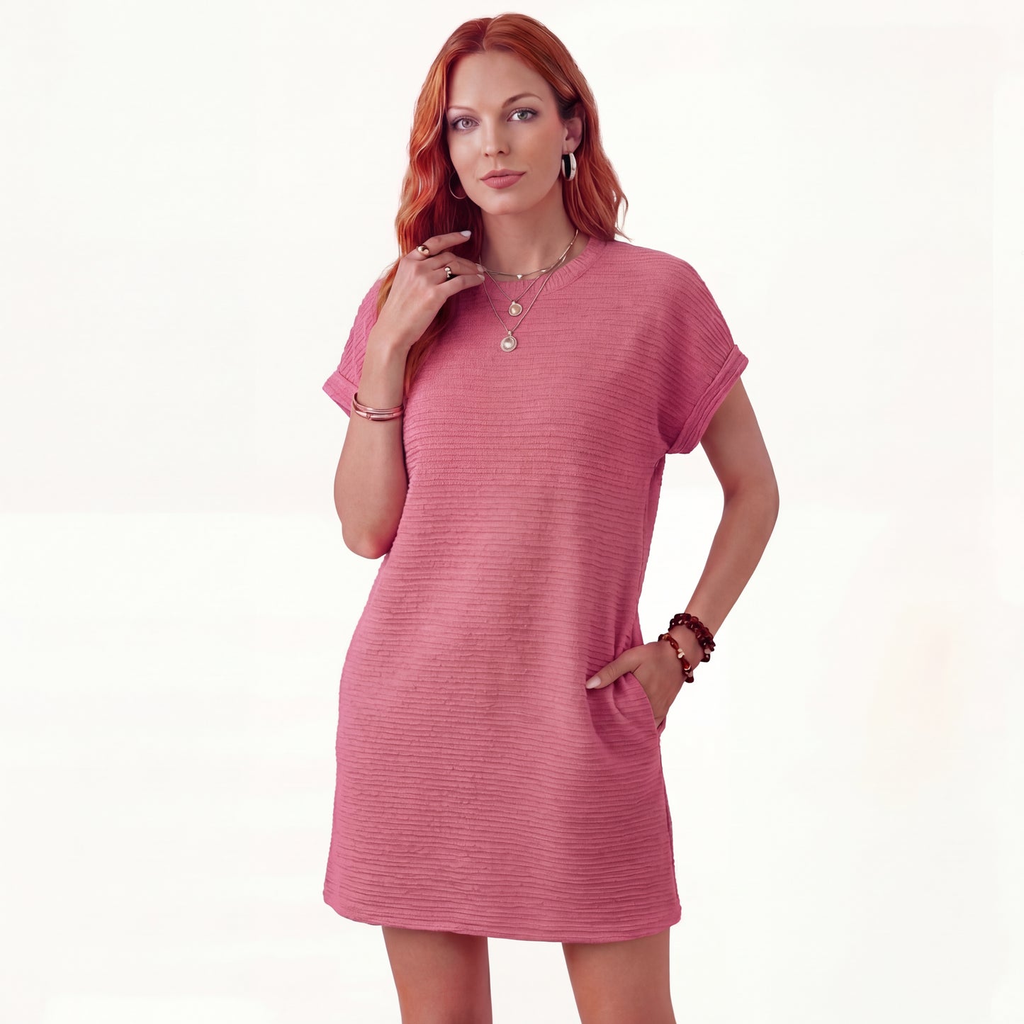 Clara | Vestido Primavera Minimalista Cuello Redondo